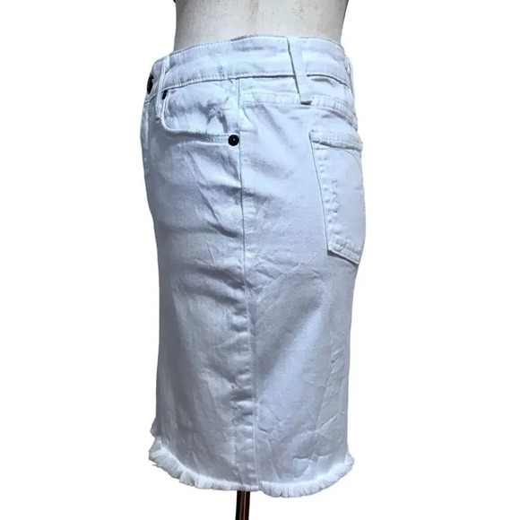 Fidelity Denim NWT White Jean Mini Skirt Women 25 - Picture 6 of 13